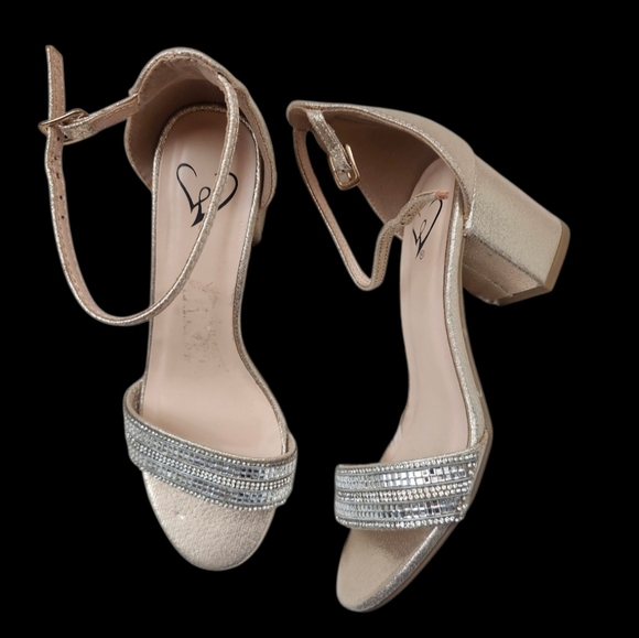 Windsor Shoes - Windsor Gold and Silver Block Heels